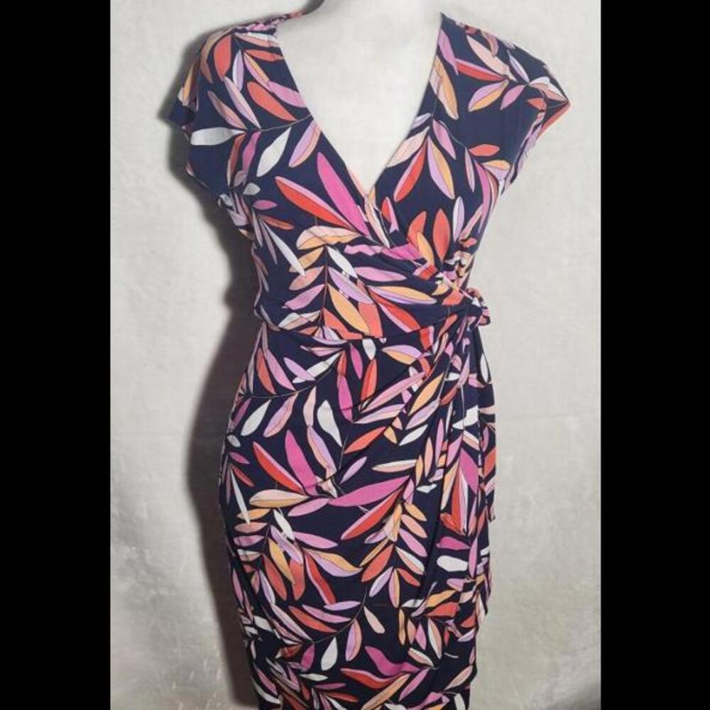(Gb14) Maggie London Wrap Dress, Sz 4